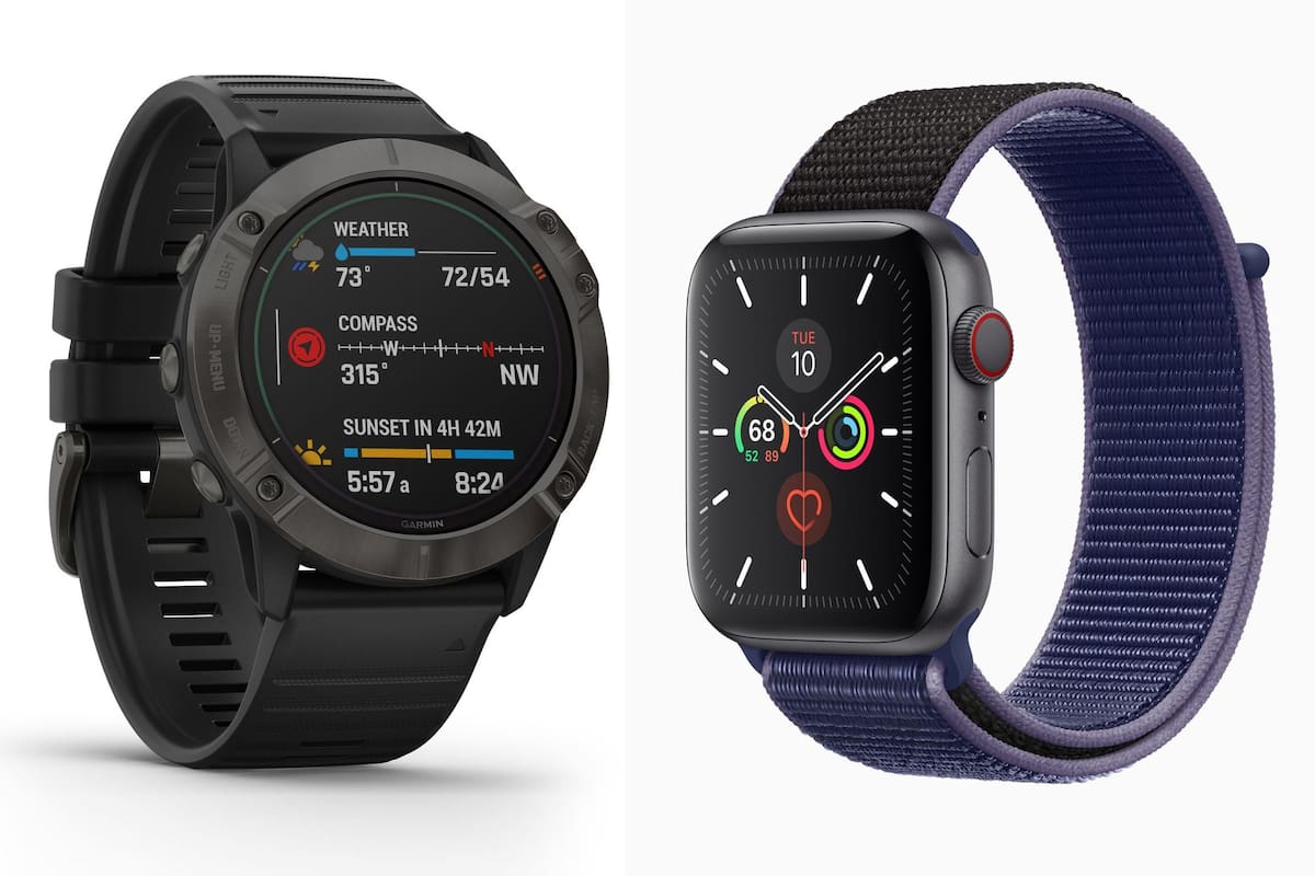 Los flamantes Garmin fenix 6x Pro Solar y Apple Watch Serie 5