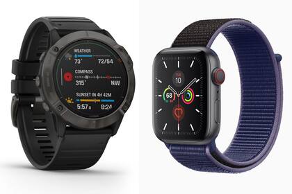 Los flamantes Garmin fenix 6x Pro Solar y Apple Watch Serie 5