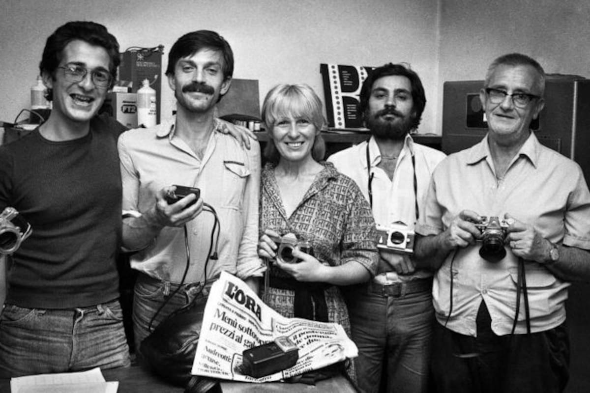 Los fotógrafos del diario italiano L'Ora, famoso por sus investigaciones sobre la mafia