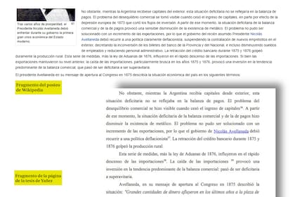 Los fragmentos de Wikipedia incluidos en la tesis.