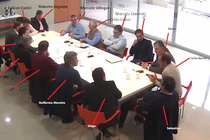 Los funcionarios de Vidal reunidos con empresarios y directivos de la AFI en una sede del Bapro, en 2017