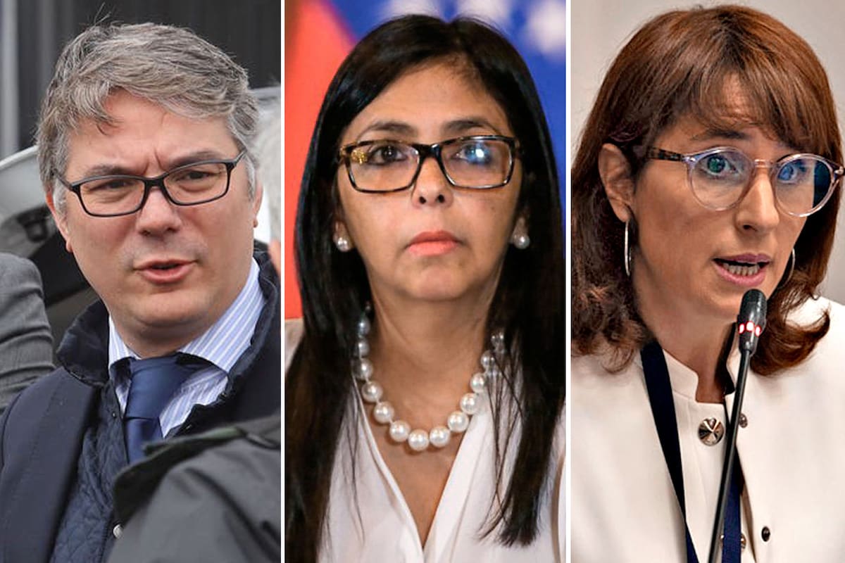 Los funcionarios judiciales argentinos, el juez federal Federico Villena, la fiscal Cecilia Incardona, apuntados por la vicepresidenta de Venezuela, Delcy Rodríguez