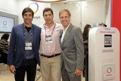 Los fundadores de Technisys Miguel Santos, Adrián Iglesias y Germán Pugliese Bassi.
