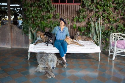 “Los galgos son mi debilidad. Cuando empecé a rescatarlos, eran los perros que más destrozados encontraba”, dice ella, en una de las galerías de su campo. Isabel escribió dos libros: Perros sin collar (Ed. Larivière), sobre los perros de la calle; y Correr para vivir, sobre las carreras de galgos, que fue premiado por la Legislatura Porteña.