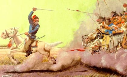 Los gauchos que lucharon por la independencia de la Argentina se dividían en filas y en la primera de ellas se alineaban los "pelotudos"
