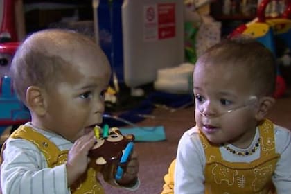 Los gemelos celebraron su primer año de nacidos en octubre
