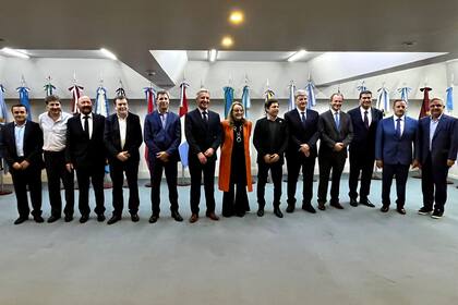 Los gobernadores en una reunión en el CFI, a comienzos de este mes