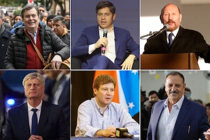 Los gobernadores Gerardo Zamora, Axel Kicillof, Gildo Insfrán, Sergio Ziliotto, Gustavo Melella y Ricardo Quintela