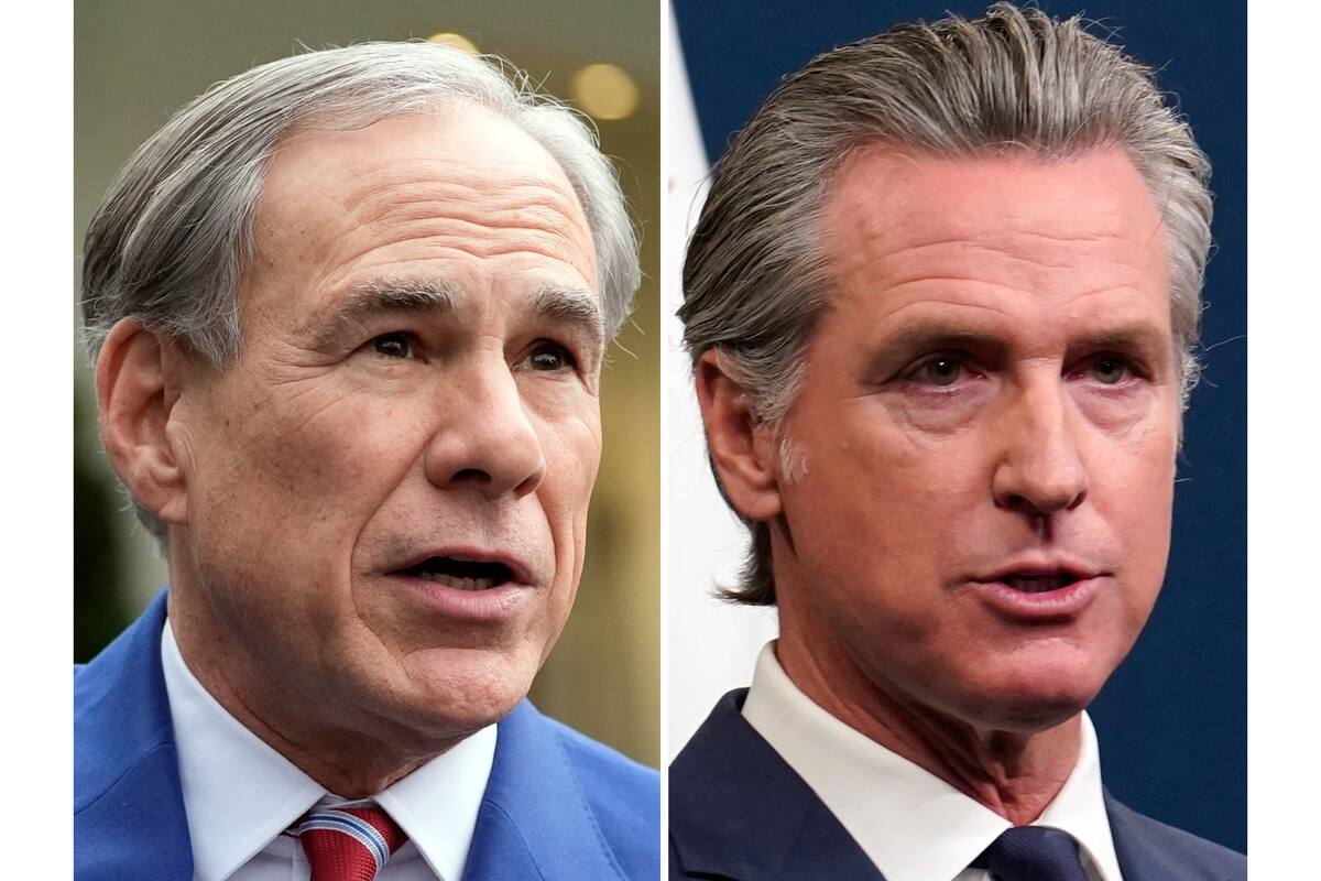 Los gobernadores Greg Abbott y Gavin Newsom están en disputa por la redistritación de sus estados