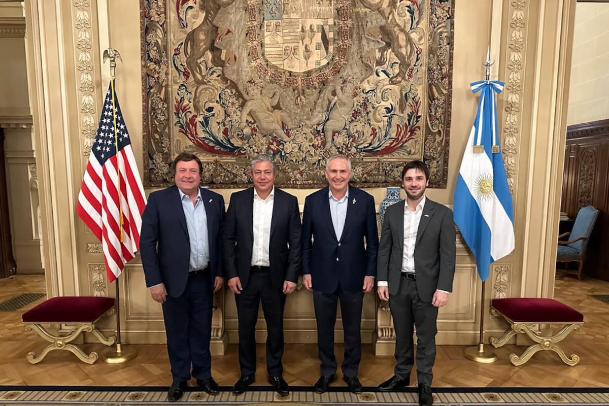 Los gobernadores Ignacio Torres (Chubut), Rolando Figueroa (Neuquén) y Alberto Weretilnek (Río Negro) unificaron agenda ante el embajador de Estados Unidos, Marck Stanley