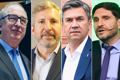 Los gobernadores que fueron beneficiados por la transferencia de fondos desde la Casa Rosada: Passalaqua (Misiones), Frigerio (Entre Ríos), Pullaro (Santa Fe) y Zdero (Chaco)