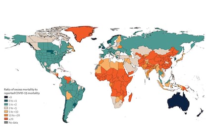 Los gráficos que muestran las estimaciones a nivel mundial