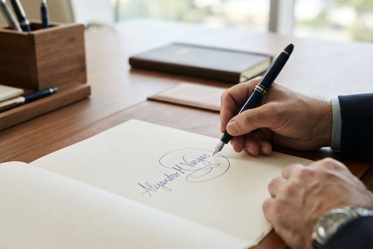 Los grafólogos están de acuerdo: “Si al terminar de firmar se envuelve la firma, estamos ante una personalidad que busca resguardarse”