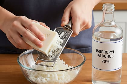 Los grandes beneficios de mezclar jabón blanco y alcohol etílico (Imagen ilustrativa)