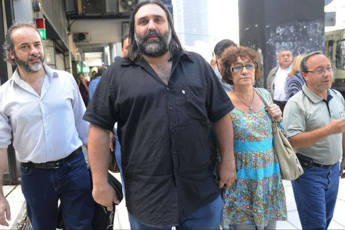 Los gremialistas Eduardo López, Roberto Baradel y Sonia Alesso.