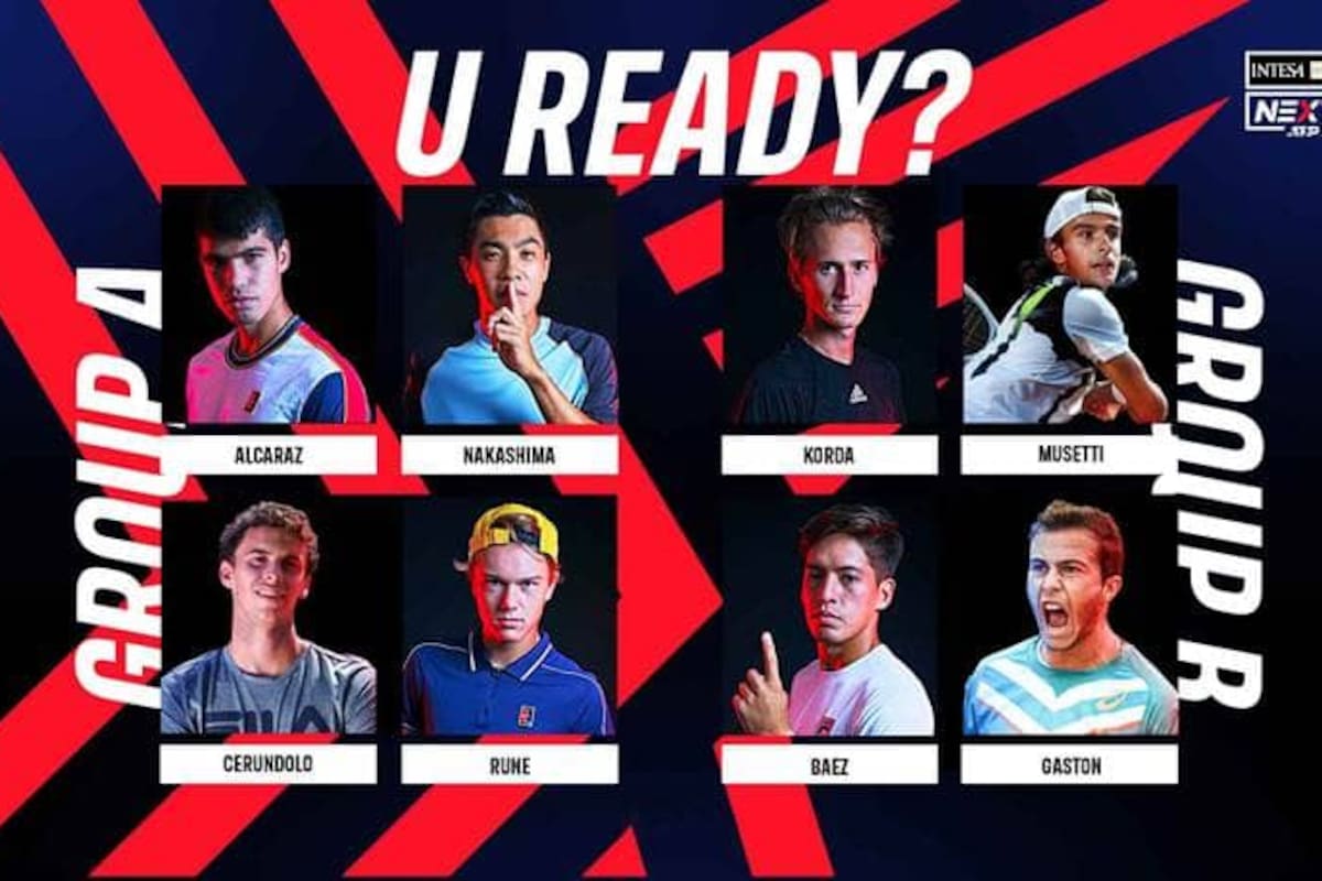 Los grupos del NextGen ATP Tour Finals, con Cerúndolo y Báez en diferentes grupos