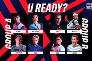 Los grupos del NextGen ATP Tour Finals, con Cerúndolo y Báez en diferentes grupos