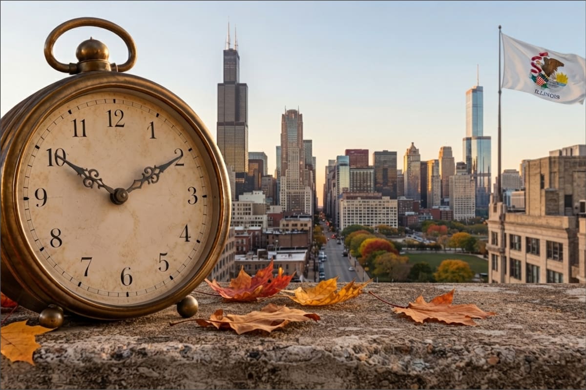 Los habitantes de Illinois recibirán el otoño en la próxima semana y luego deberán ajustar sus relojes para volver al horario estándar