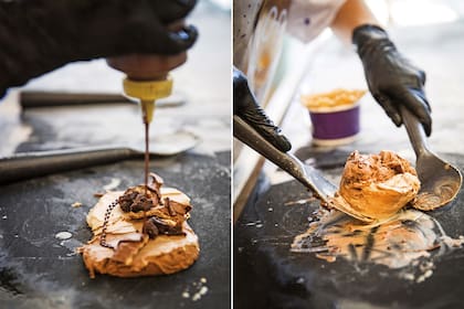 Los helados a la plancha remiten al estilo asiático.