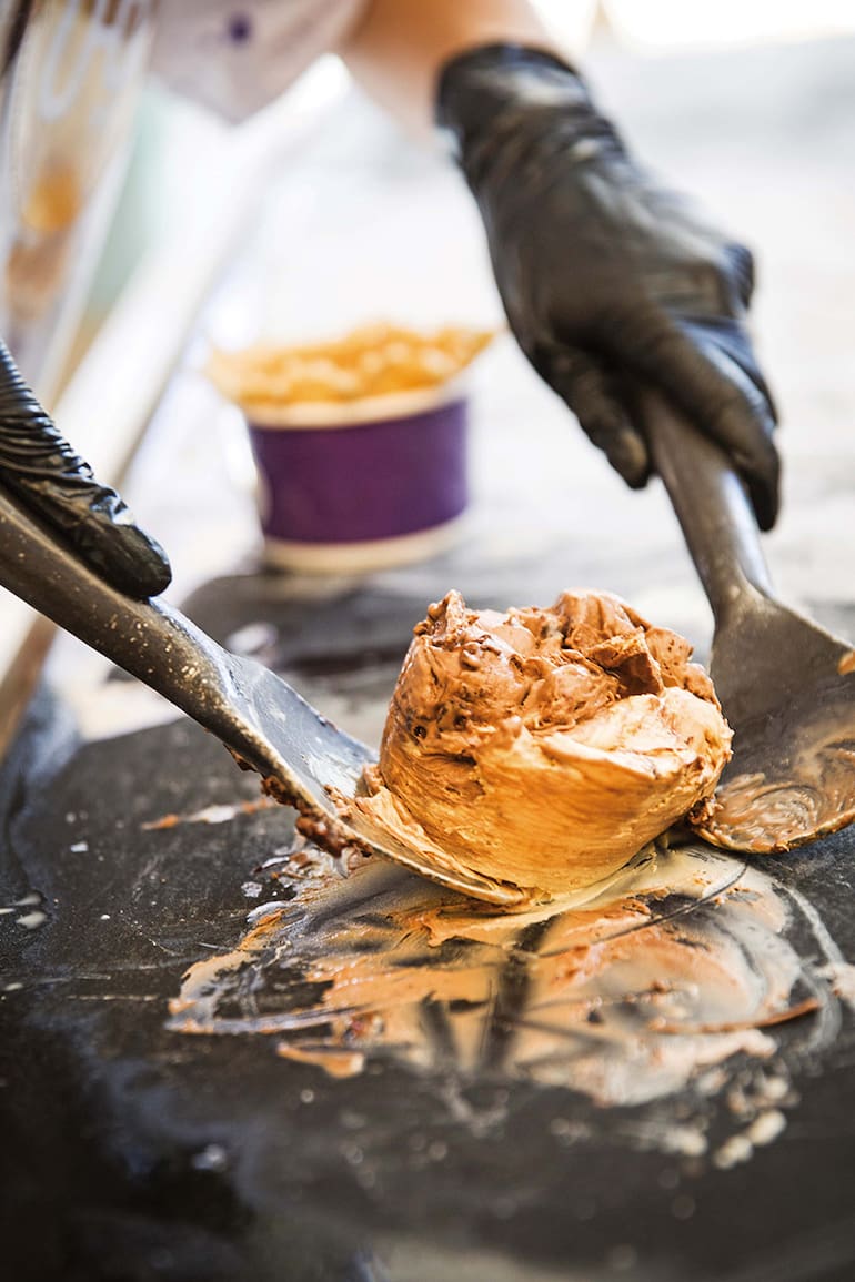 Los helados a la plancha remiten al estilo asiático.