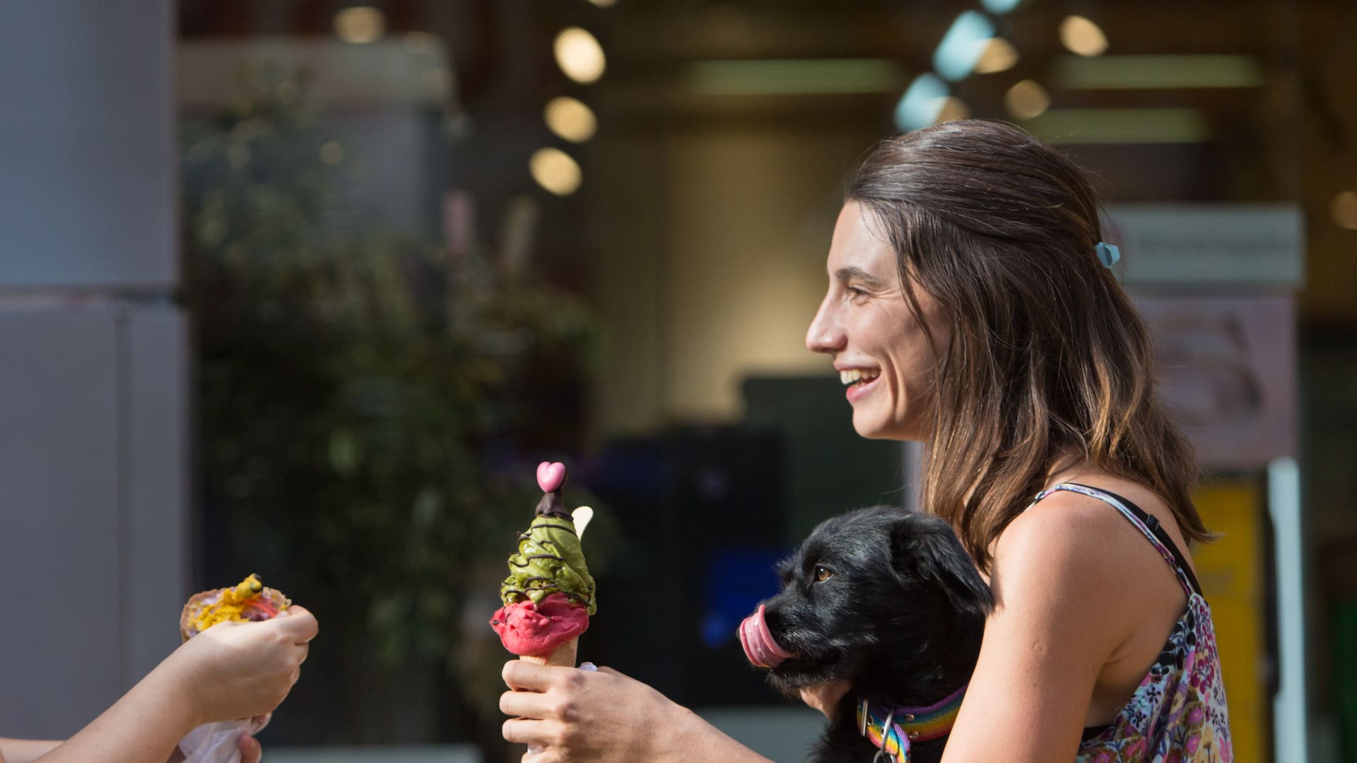 Los helados artesanales de Dante Soppelsa, en Mendoza, llevan una decoración especial, con bombones, frutas frescas y brownies.