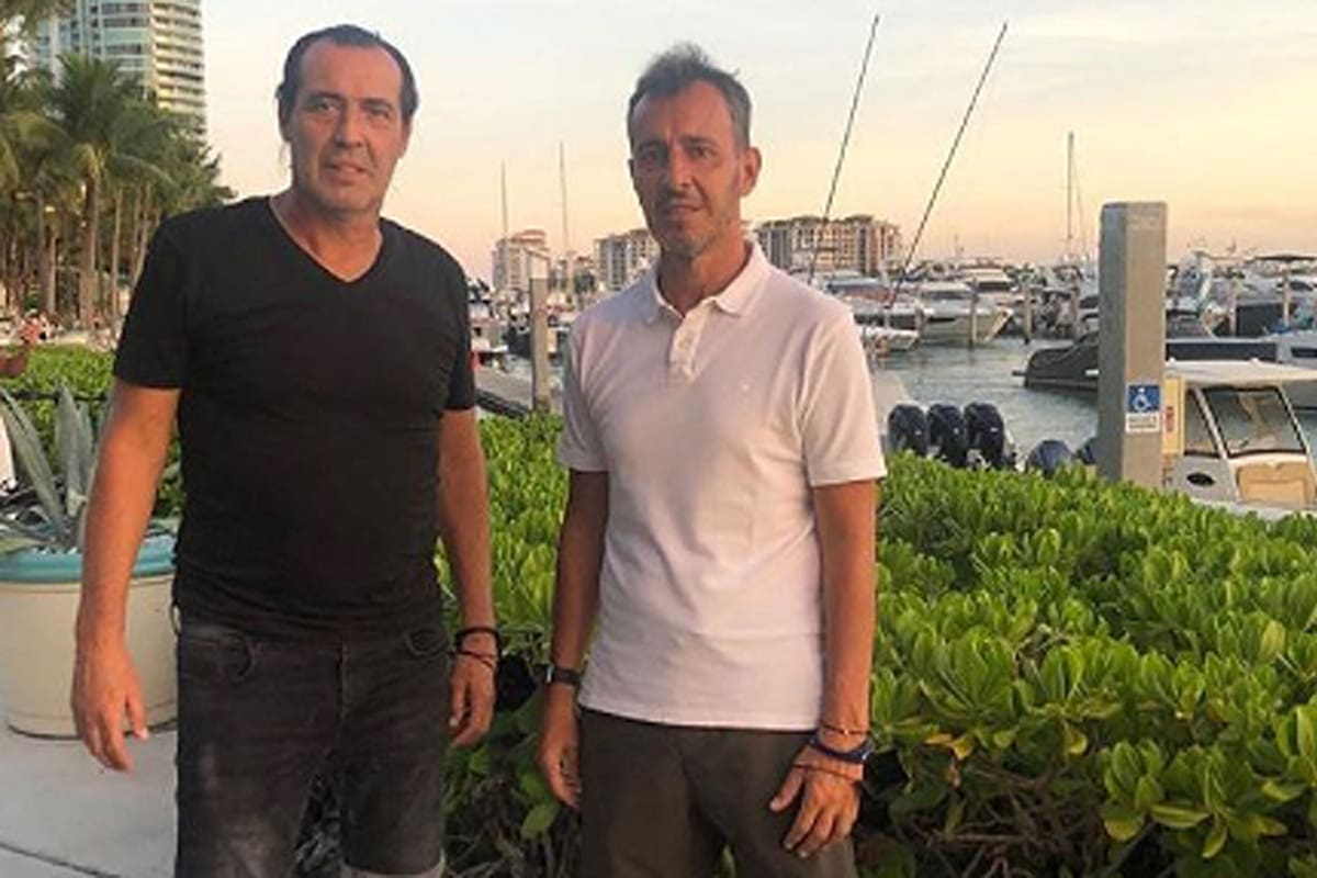 Los hermanos Sergio y Fernando Batista se encontraron en Miami