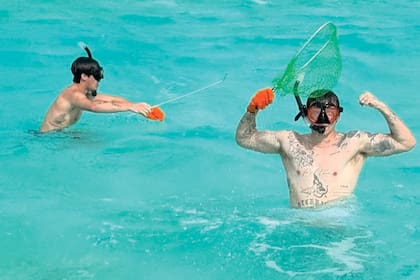 Los hermanos son fans del buceo.