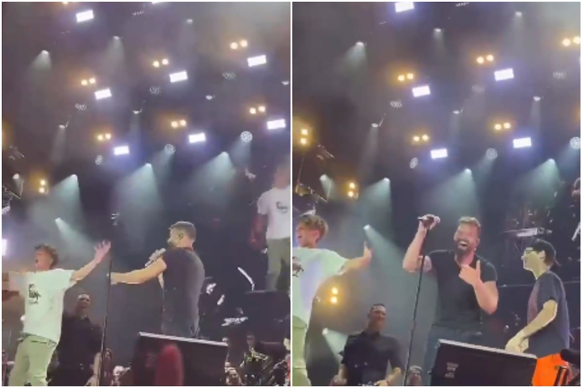 Los hijos de Ricky Martin lo sorprendieron en el escenario