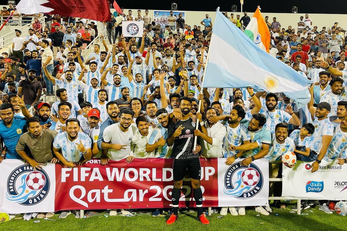Los hinchas de Argentina Fans Qatar (AFQ)