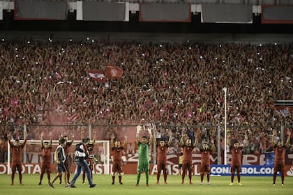Los hinchas de Independiente en el Libertadores de América