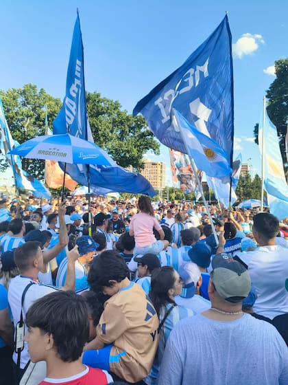 Los hinchas de la selección argentina en Kansas City. (Crédito: Matías Boela)