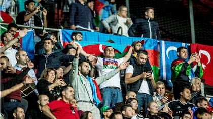 Los hinchas de Qarabag festejaron en Dinamarca