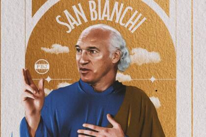 Los hinchas le rezan a "San Bianchi" para ganar el partido contra Benfica