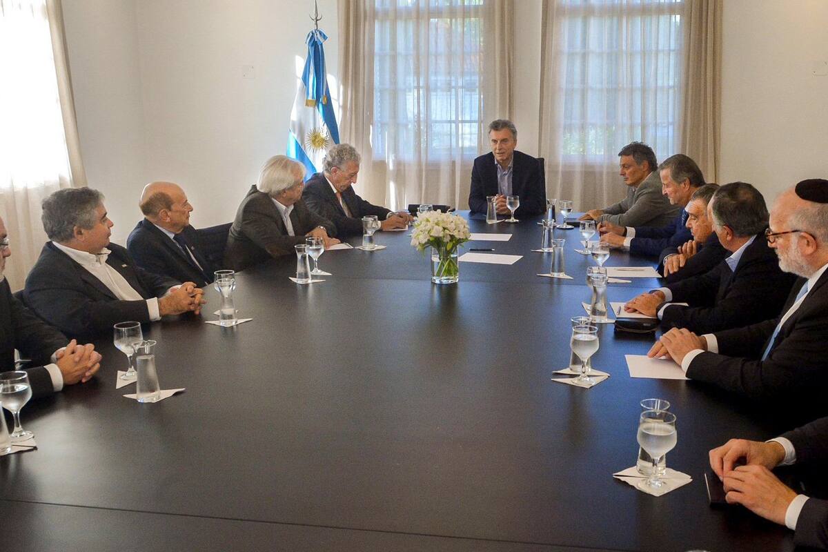 Los hombres de negocios estuvieron ayer en la Quinta de Olivos con el Presidente