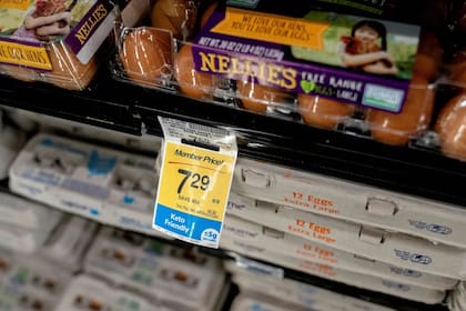 Los huevos tuvieron un aumento de precio de más del 8% entre diciembre y noviembre de 2024, según el IPC (Stefani Reynolds/AFP)