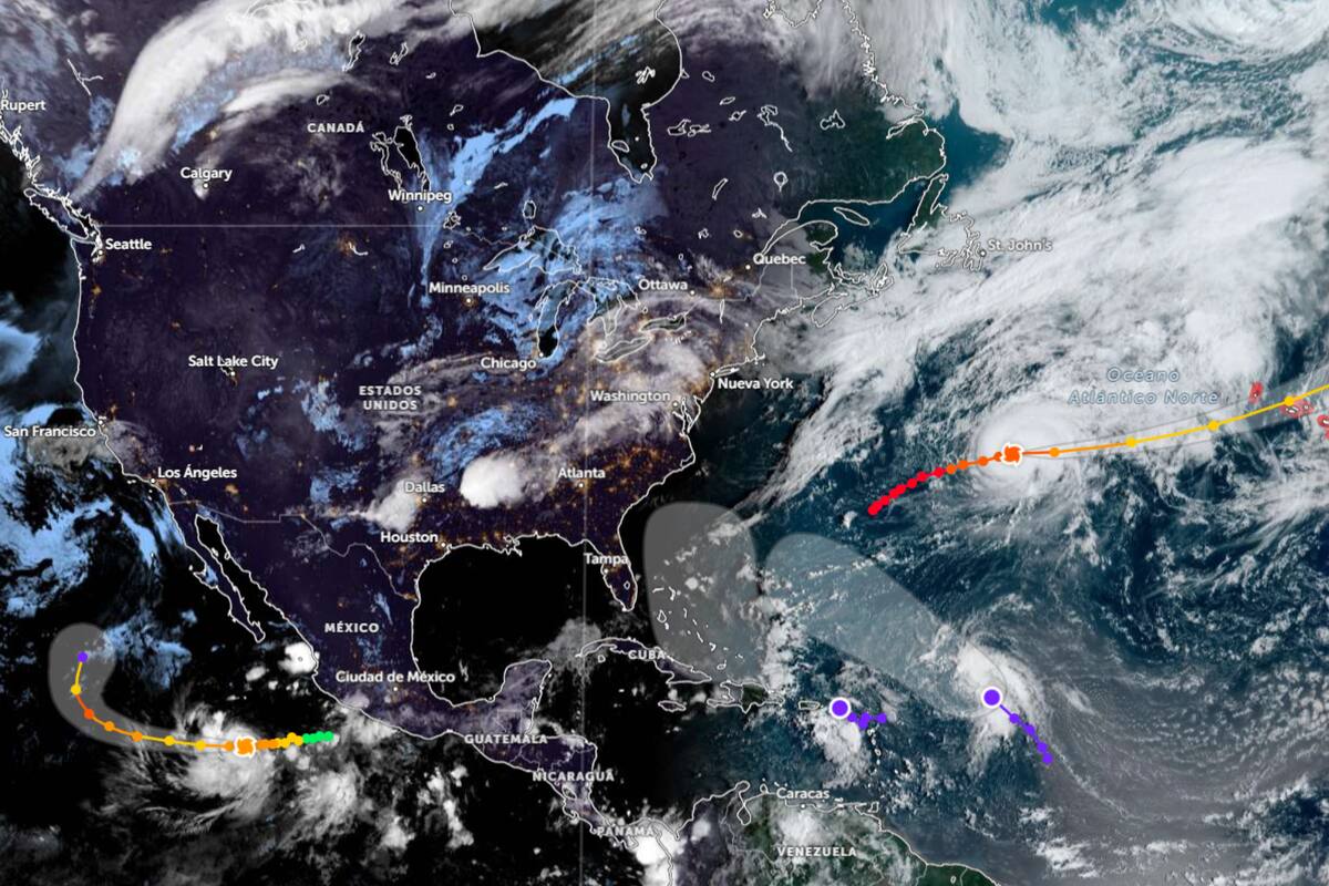 Los huracanes Narda y Gabrielle marcarán el pulso de la jornada climática en los océanos