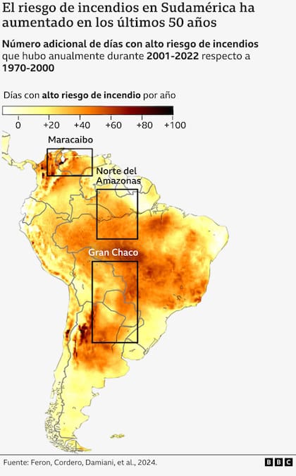Los incendios en Sudamérica.