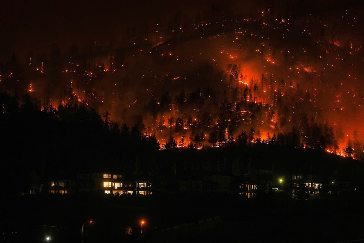 Los incendios forestales, como en la Columbia Británica, Canadá, son cada vez más recurrentes