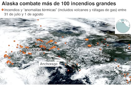 Los incendios han consumido los famosos taiga, o bosques boreales de Siberia