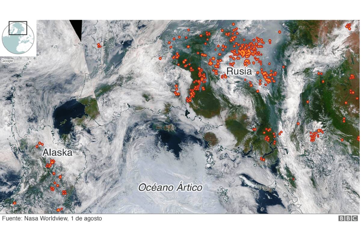 Los incendios han consumido los famosos taiga, o bosques boreales de Siberia