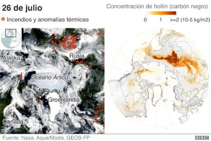 Los incendios han consumido los famosos taiga, o bosques boreales de Siberia