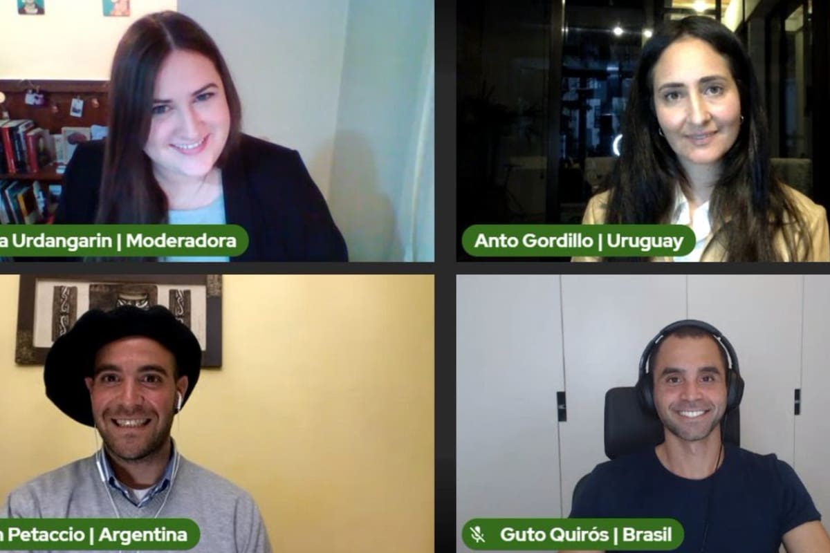 Los influencers del agro Guto Quirós, de Brasil, Antonella Gordillo, de Uruguay y Bryan Petaccio, de la Argentina, contaron sus experiencias