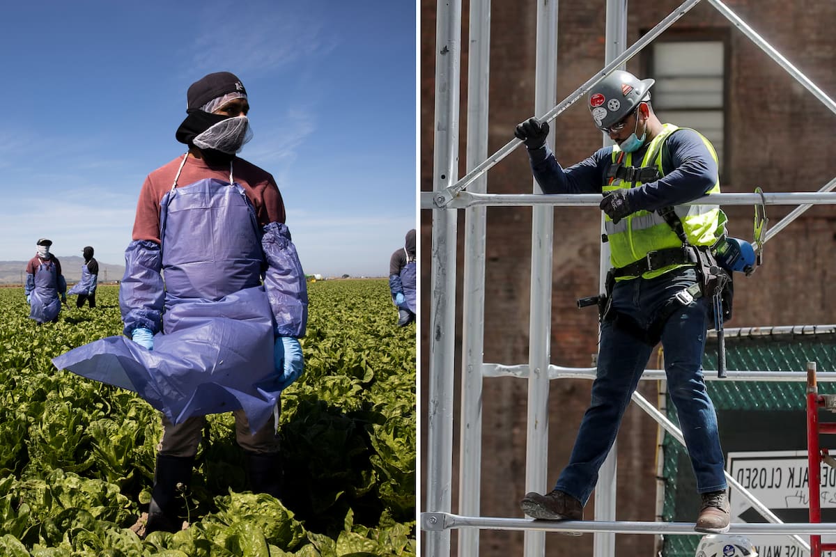 Los inmigrantes no autorizados trabajaron mayormente en dos industrias: la construcción y la agrícola