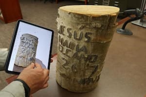 Los inmigrantes vascos tallaron sus nombres, pensamientos y nostalgias en los árboles