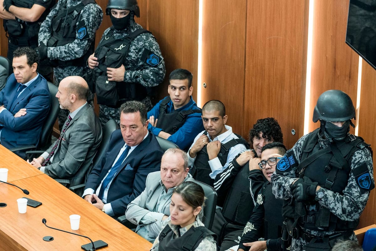 Los integrante de la banda de los Monos durante un juicio: ahora serán investigados por lavado