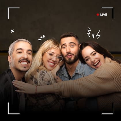 Los integrantes de Nadie Dice Nada, un contenido exclusivo de Luzu TV