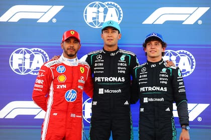 Los integrantes del podio de la Fórmula 1 2026, en la previa del Gran Premio de España
