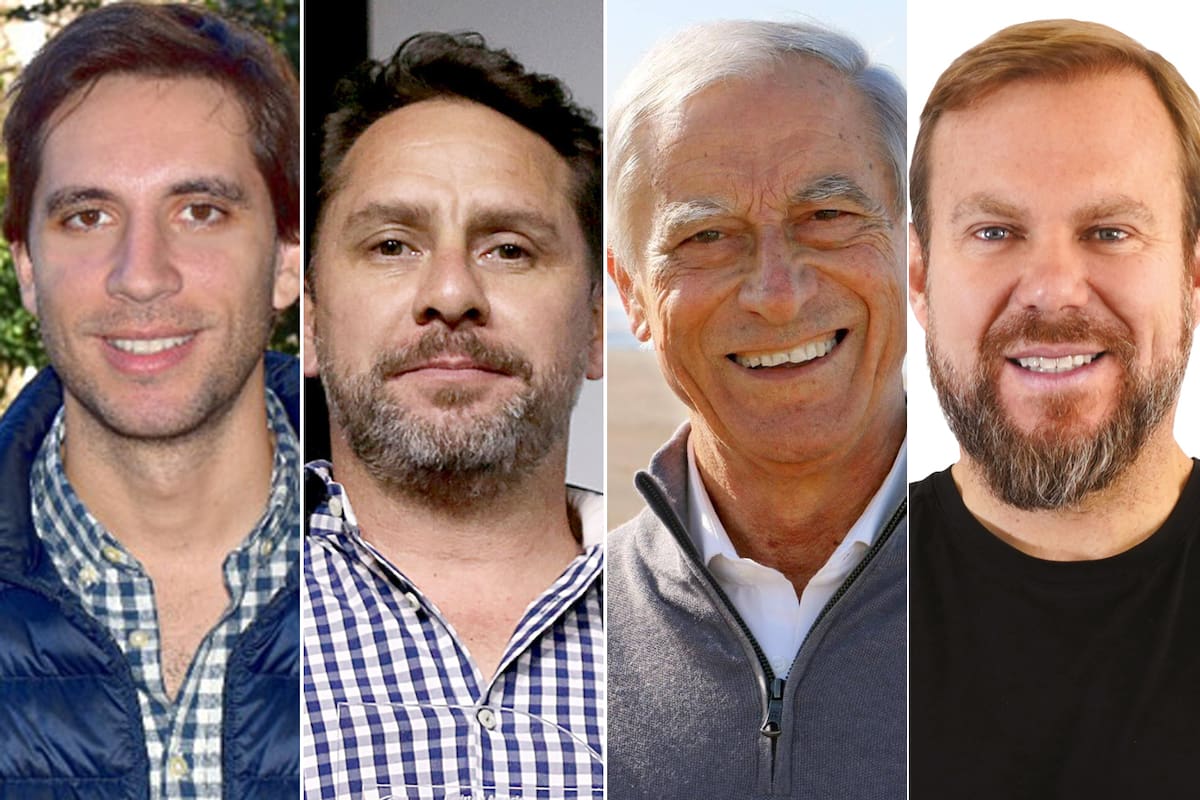 Los intendentes electos Santiago Passaglia (San Nicolás), Pablo Descalzo (Ituzaingó), Juan de Jesús (La Costa) y Gastón Granados (Ezeiza)