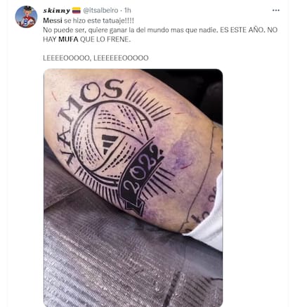 Los internautas no dejaron perder la oportunidad de hablar del tatuaje de Leo, que podría mufar al equipo
