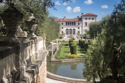 Los jardines de Villa Vizcaya, en Coconut Grove.